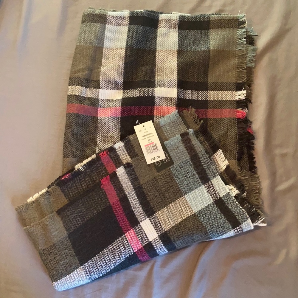 🆕! Plaid blanket scarf